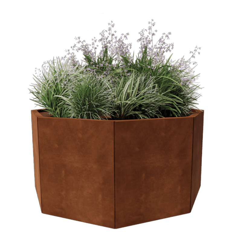 Corten čelik tegla za cvijeće - Osmerokut - 120,7 x 120,7 cm