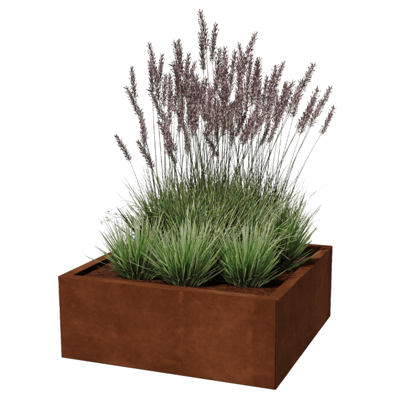 Corten čelik tegla za cvijeće - Kvadrat - 80 x 80 cm