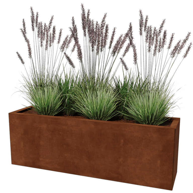 Corten čelik tegla za cvijeće - Pravokutnik - 30 x 120 cm