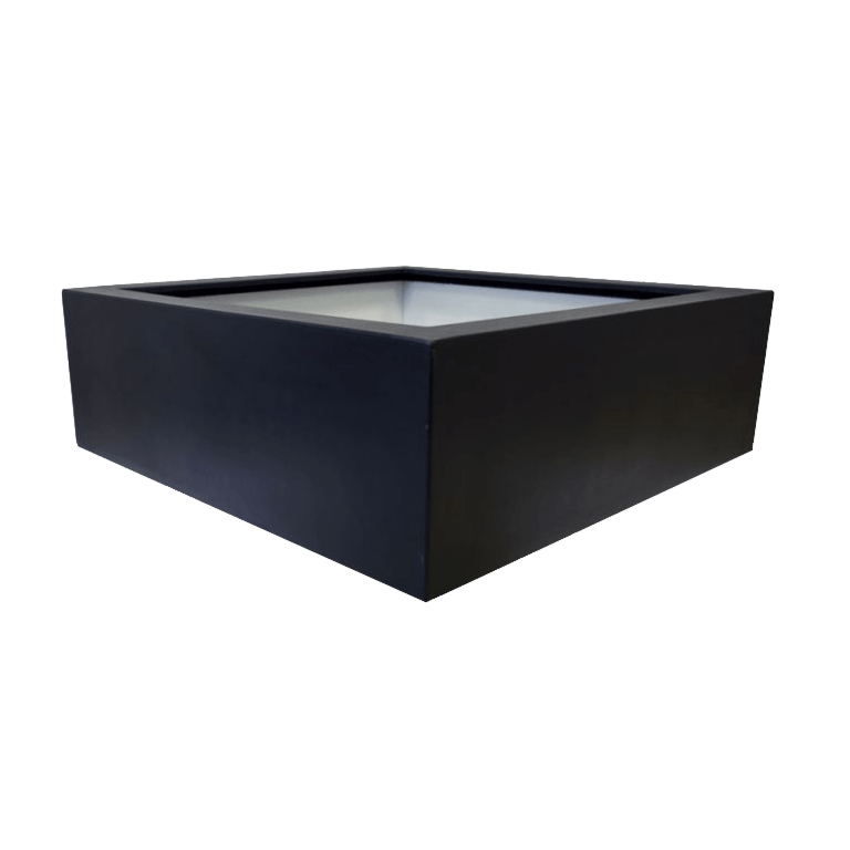 Stakloplastična tegla za cvijeće - Kvadrat - 120 x 120 x 40 cm - S dnom