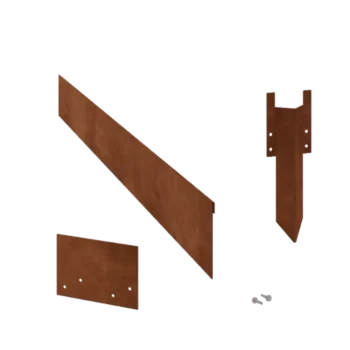 Corten čelik vrtnog ruba - Zgnječen - Visina 13 cm - Kompletan set 15 metru