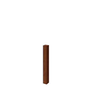 Stup za vrtnu ogradu od corten čelika - 12 x 12 x 100 cm