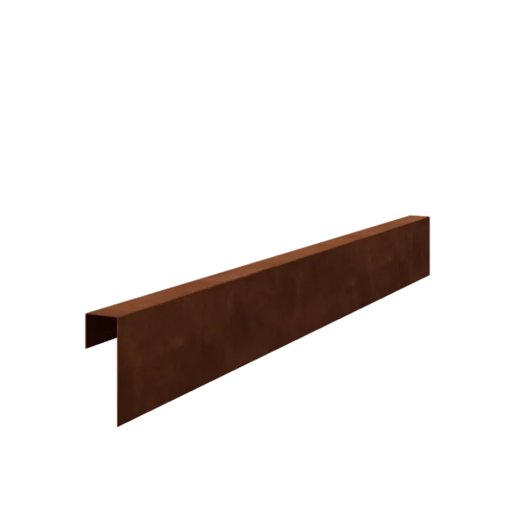 Corten čelik preklopni profil - 15 x 5 x 5 cm - 240 cm