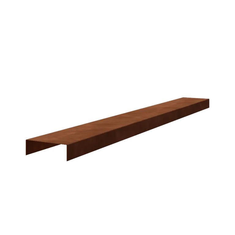 Corten čelik preklopni profil - 5 x 15 x 5 cm - 240 cm