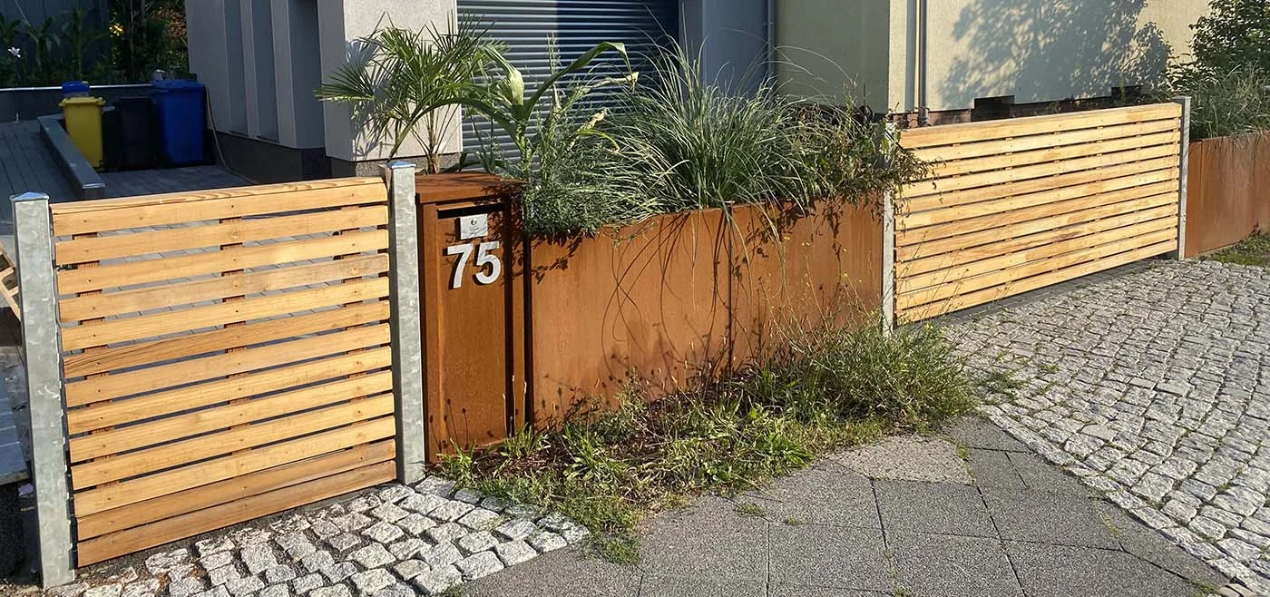 Corten čelik u dvorištu: inspiracija i ideje